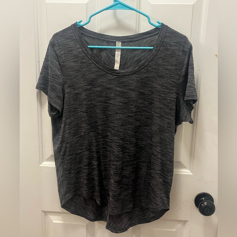 🍋 EUC Lululemon Meant To Move Tee - Heathered Black - Sz 8